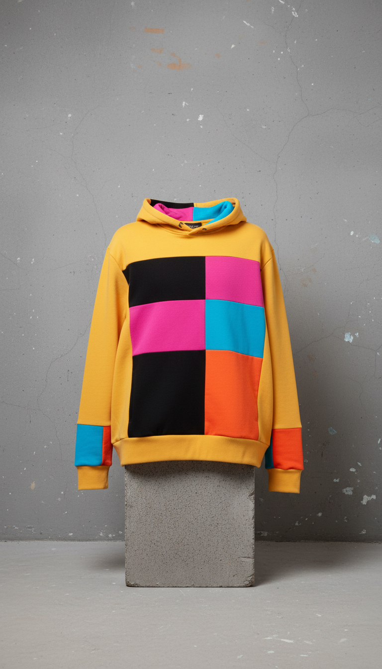 Signal Yellow Block Hoodie