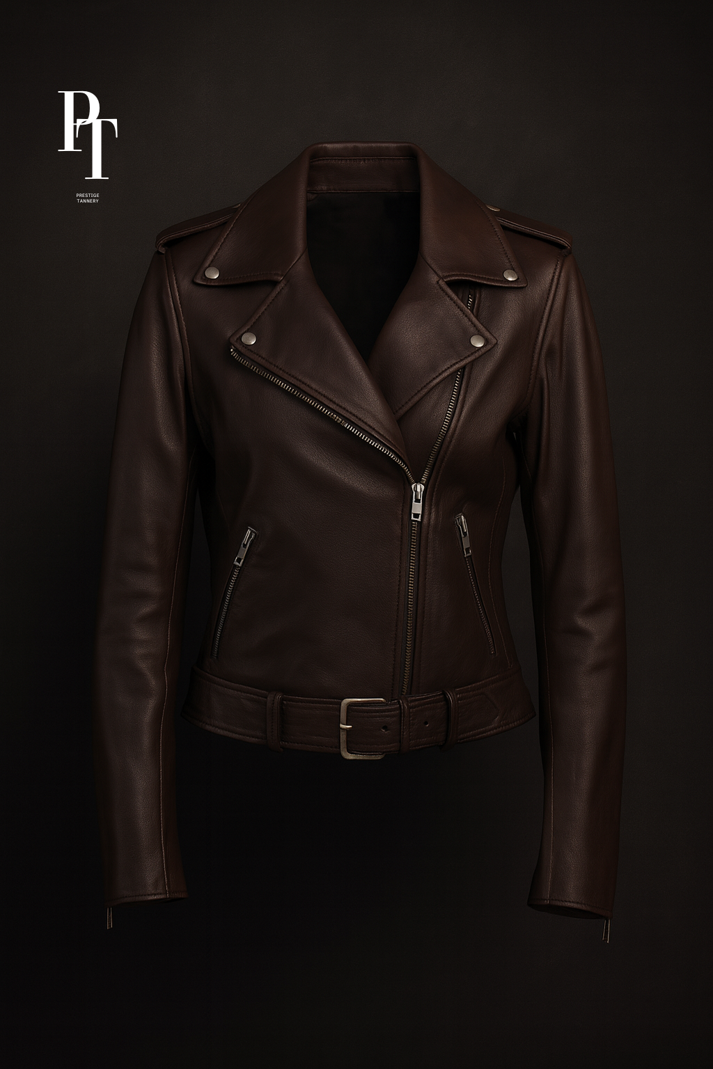 Women s Dark Brown Leather Jacket XENTUR Women s Dark Brown Leather Jacket XENTUR